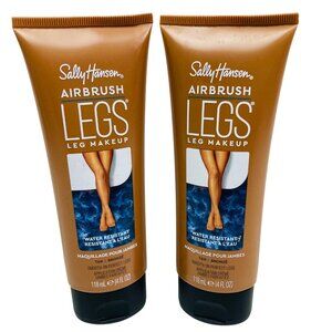 Sally Hansen Airbrush Legs Leg Makeup TAN Water Resistant Creme 4 oz. (2 PACK)